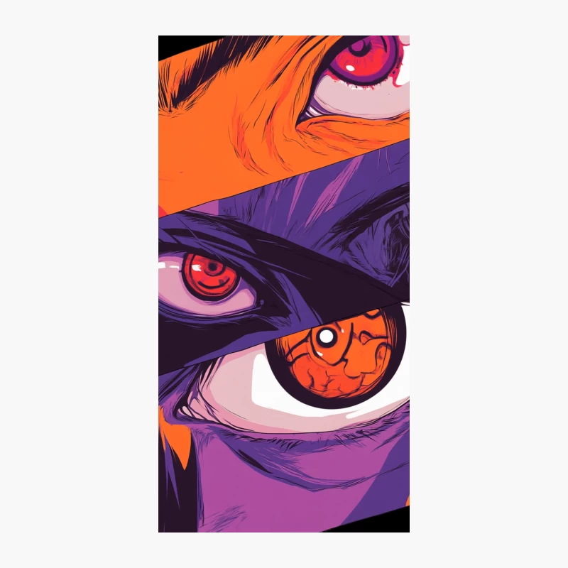 Vibrant Anime Eye Illustration: A Close-up Artistic Design iPhone Case