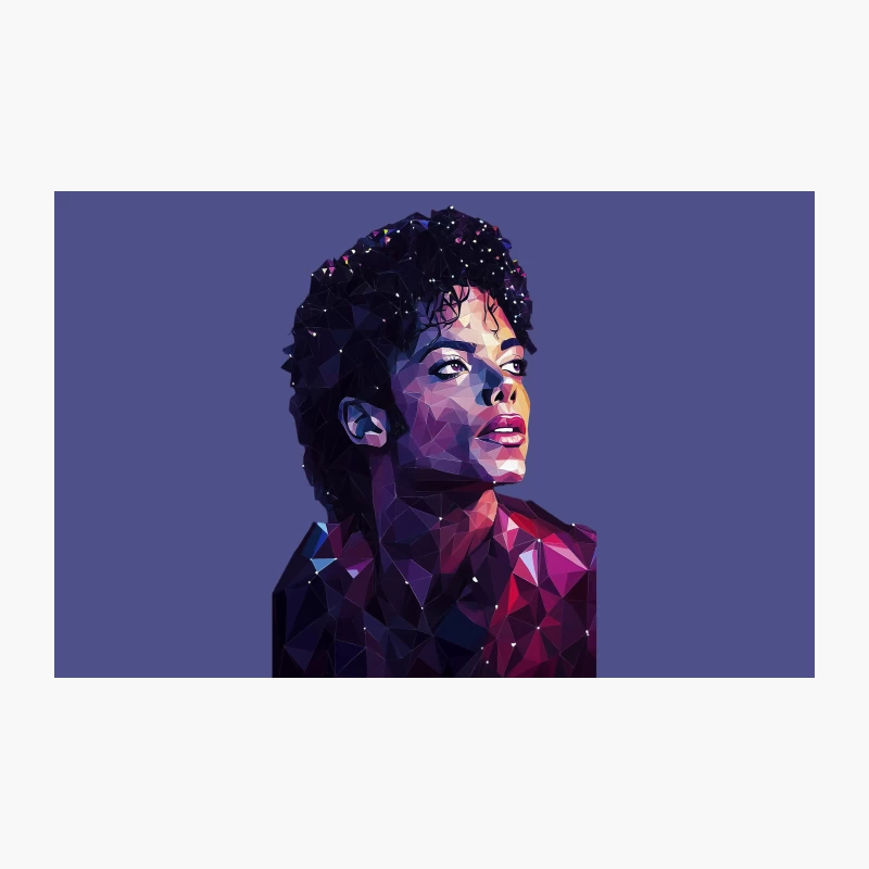 Geometric Pop Art Portrait of 1980s Music Icon Travel Mug