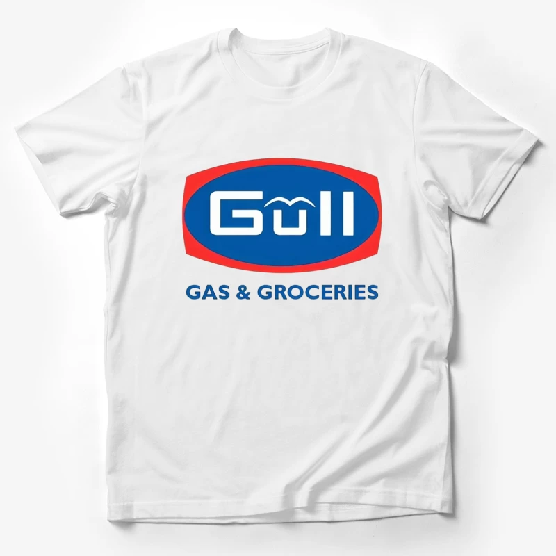 Gull Gas Station and Grocery Store Brand Logo Male T-Shirt