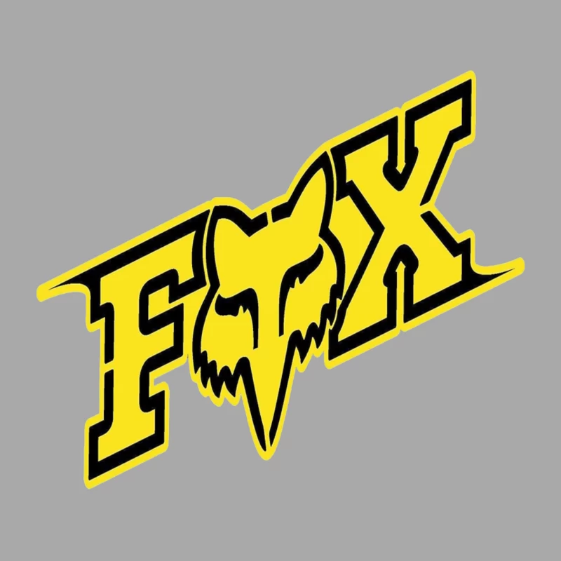 Fox Racing Yellow and Black Sports Brand Logo Female Pullover Hoodie