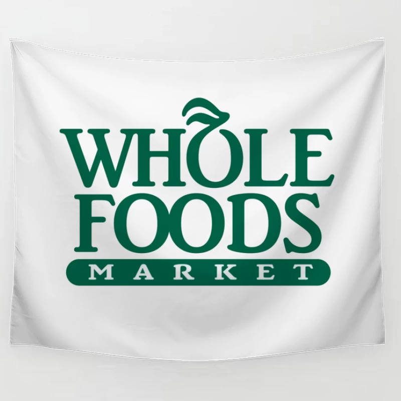 Whole Foods Market Green Corporate Logo Tapestry