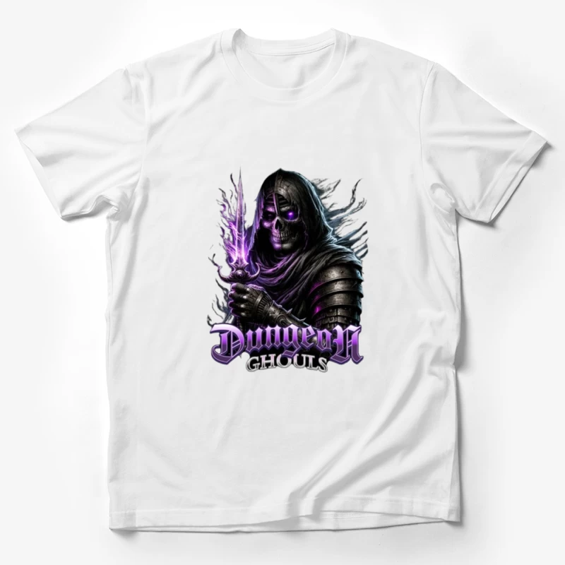 Ethereal Dark Knight with Purple Magic - Dungeon Ghouls Male T-Shirt