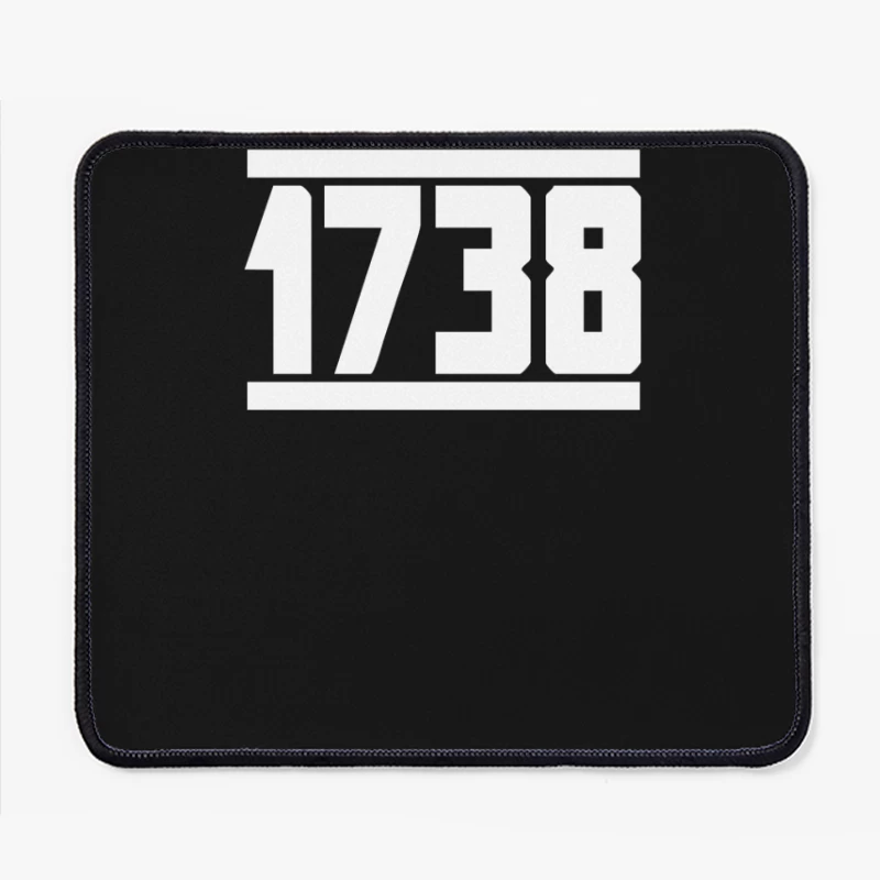 Graphic Design Featuring the Number 1738 Mouse Pad