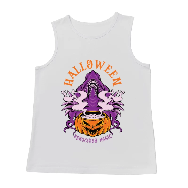 Halloween Ferocious Magic Design Male Tank Top