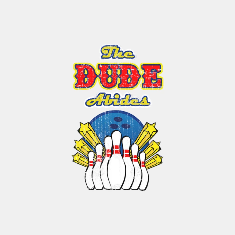 The Retro Dude Abides: Vintage Bowling Pins and Stars Male Tank Top