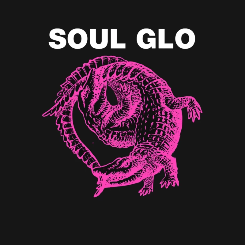 Pink Skeletal Alligator Soul Glo Design Male T-Shirt