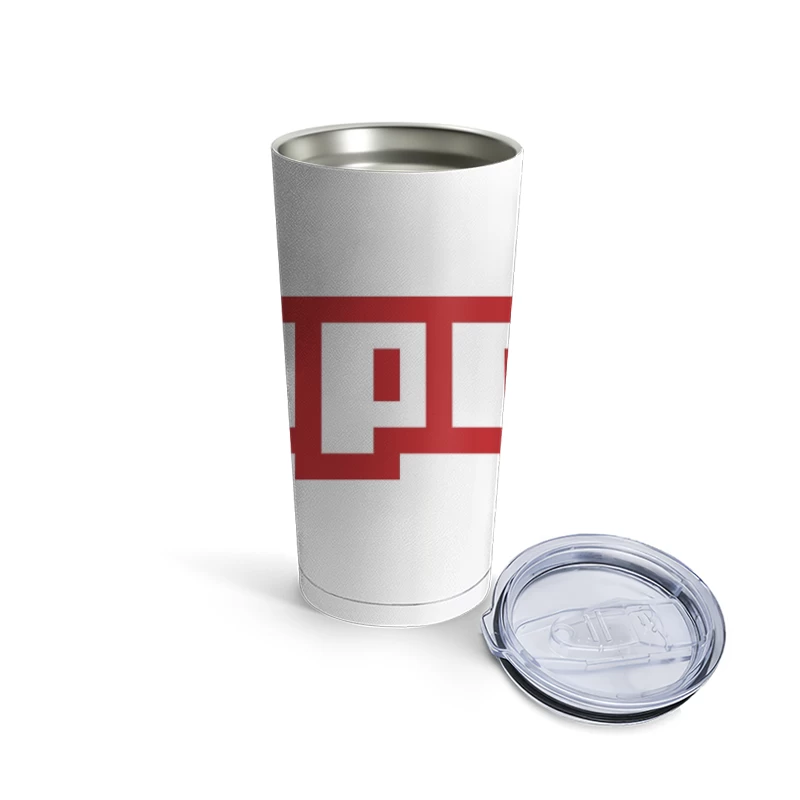 NPM (Node Package Manager) Logo in Red and White Travel Mug