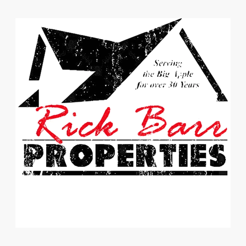 Rick Barr Properties, distressed Throw Pillow