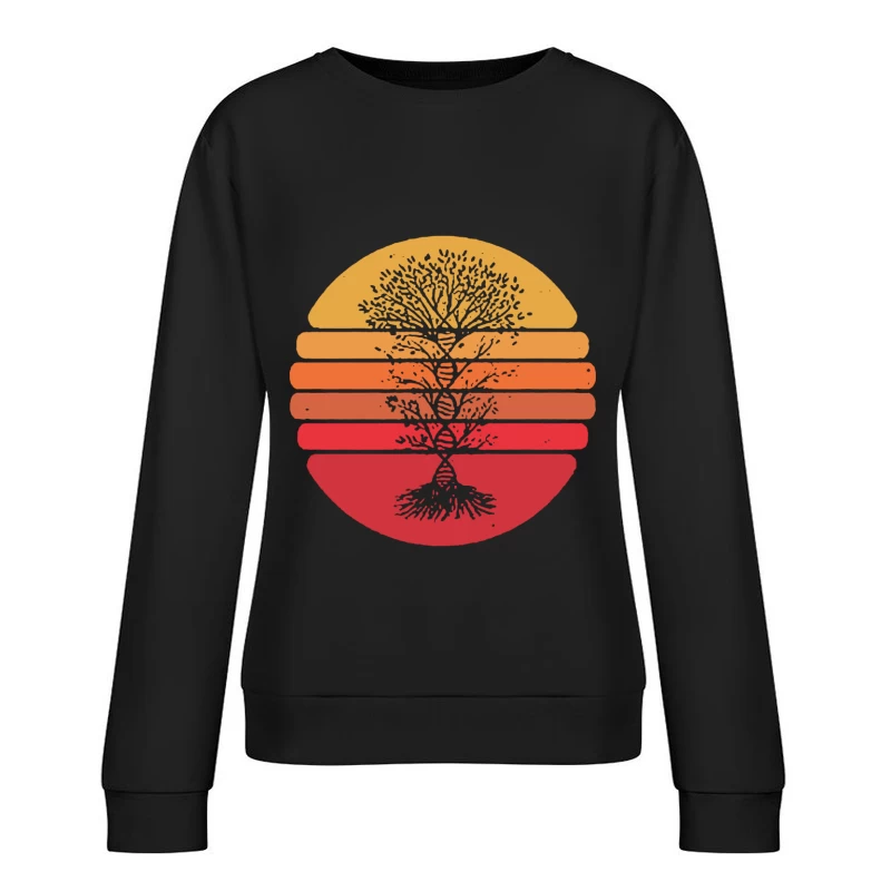 Lebensbaum mit DNA-Motiv Damen Pullover Sweatshirt