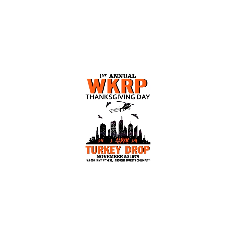 WKRP Turkey Drop Desk Mat