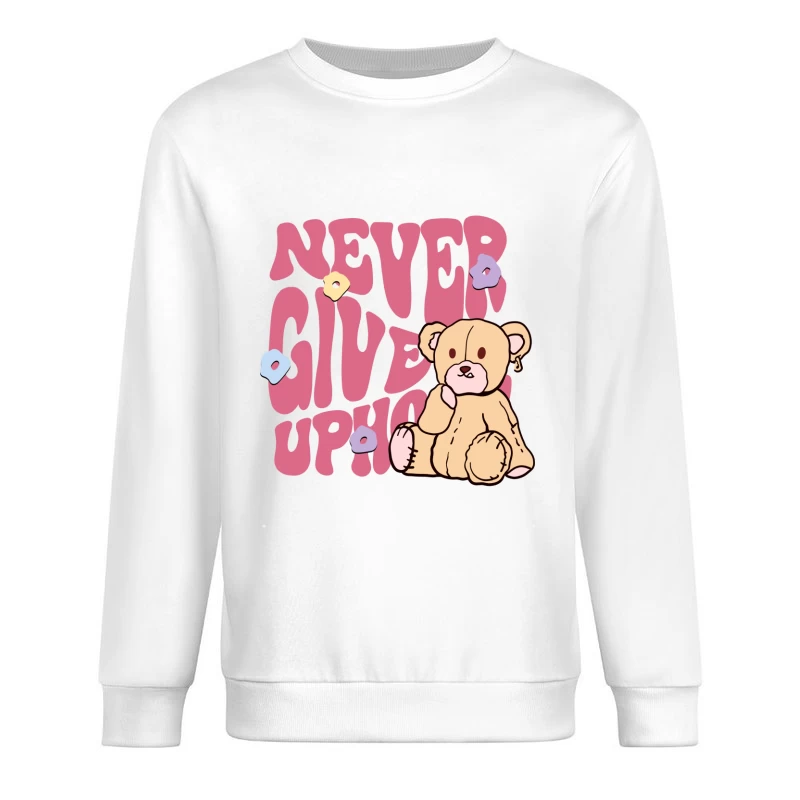 Niedlicher Bär mit Ermutigung Herren Pullover Sweatshirt