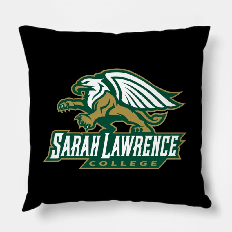 Sarah Lawrence College Griffin Athletic Logo Throw Pillow