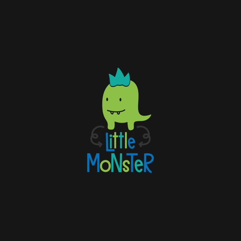 Monstre mignon avec couronne bleue Homme Manches Longues T-Shirt