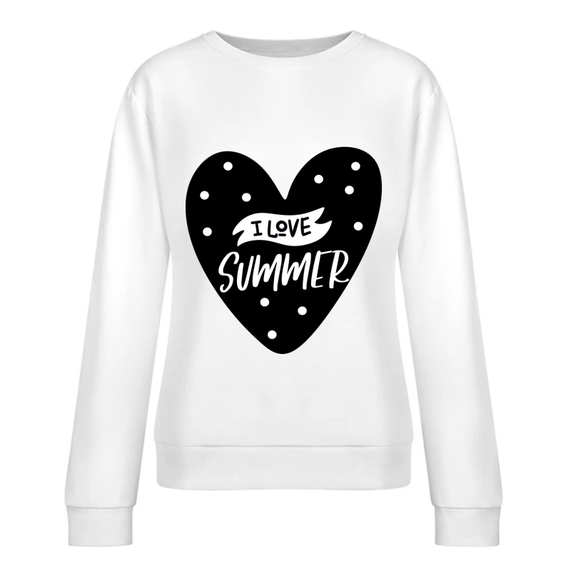 Cœur à pois: J'aime l'été Femme Sweat-shirt à enfiler
