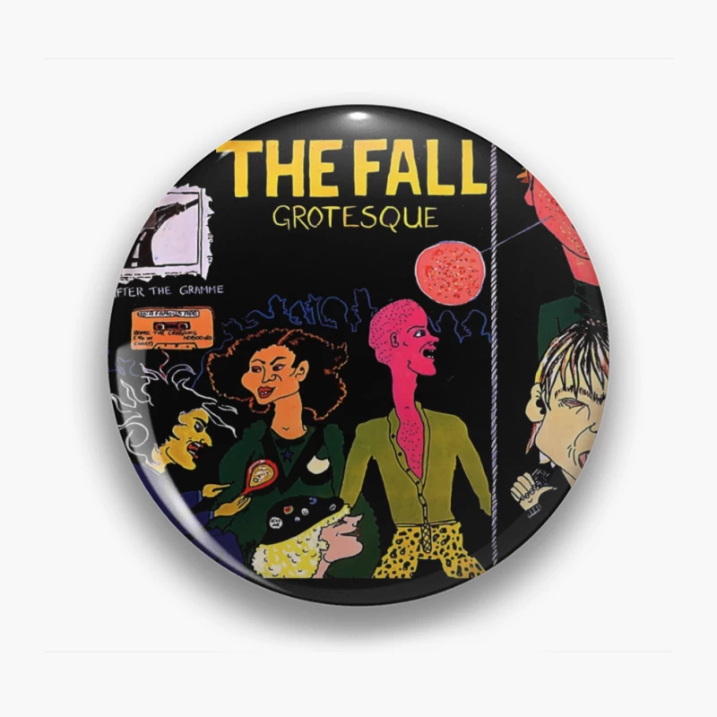 The Fall's "Grotesque" Post-Punk Album Cover Illustration Pin