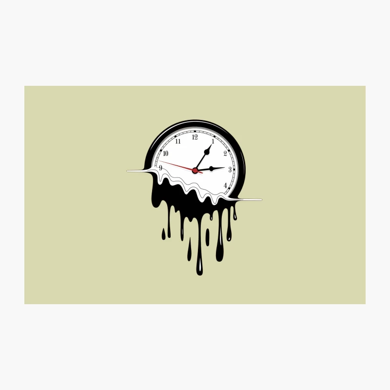Surreal Melting Clock Artistic Time Piece Travel Mug