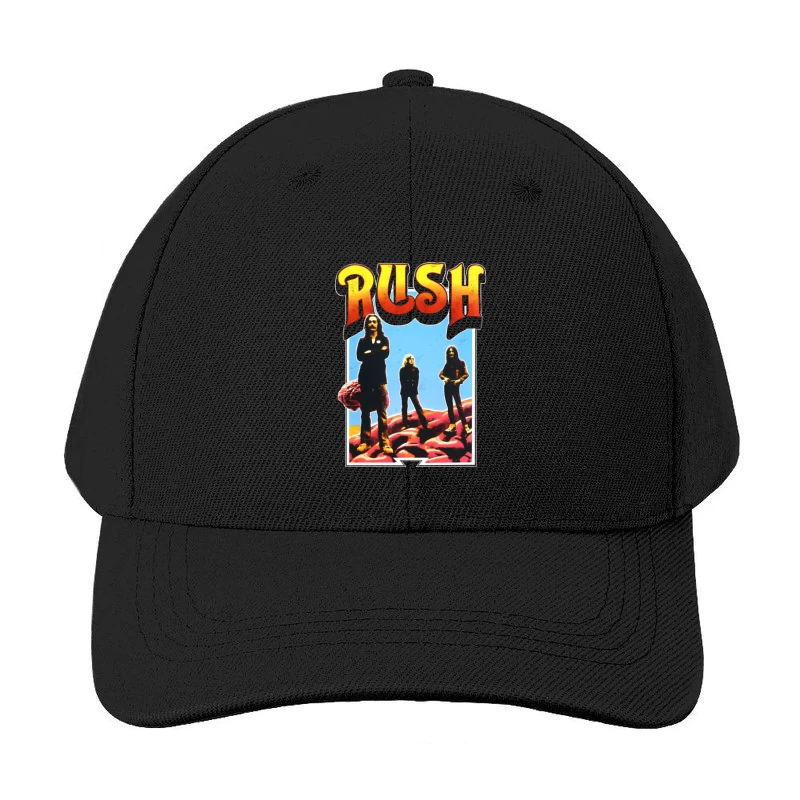 Retro Rush Rock Band Promotional Poster from the 1970s Baseball Cap