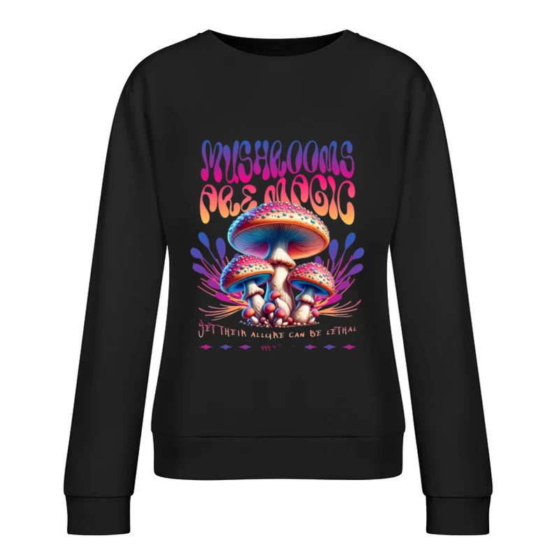 Champignons magiques et colorés Femme Sweat-shirt à enfiler