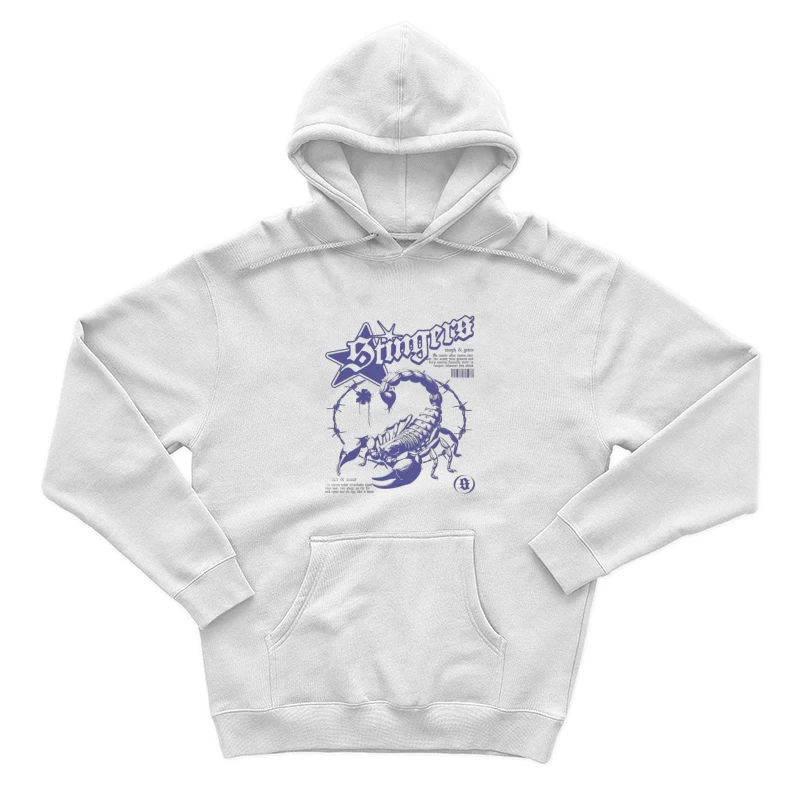 Skorpion-Design mit Stern und Stacheldraht Herren Pullover Hoodie
