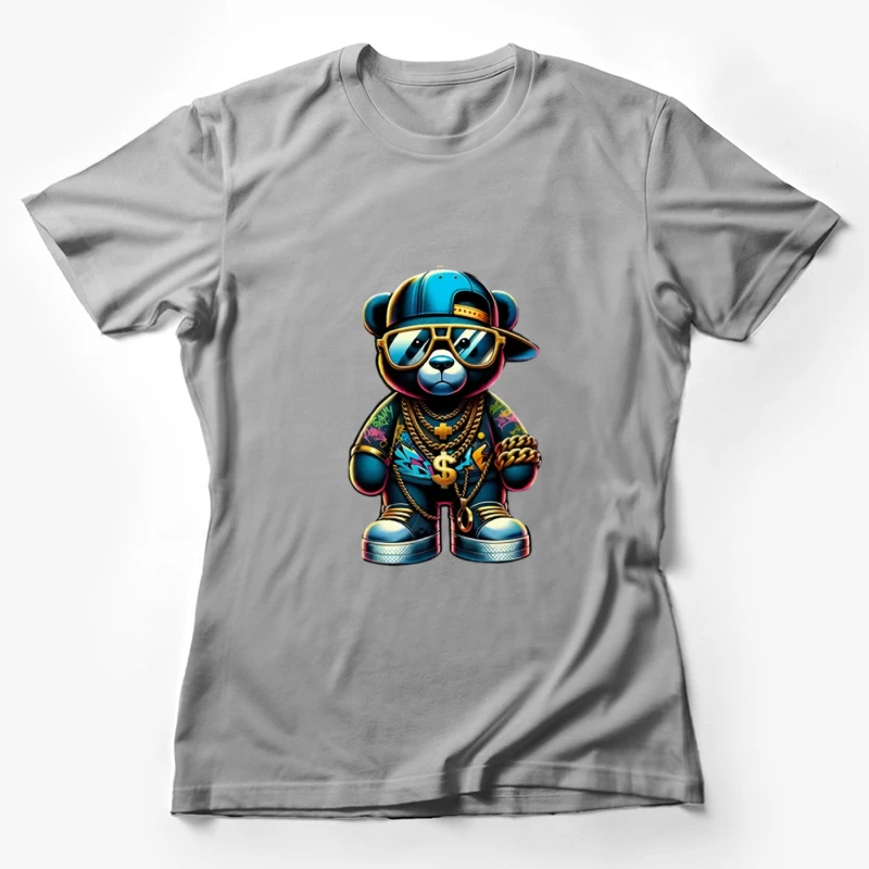 Hip-Hop Teddy Bär mit Goldschmuck Damen T-Shirt
