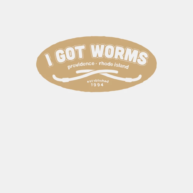 Vintage Oval Logo for "I Got Worms" Business in Providence, Rhode Island Male Tank Top
