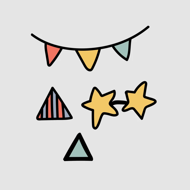 Décor de fête avec motifs étoilés et triangulaires Homme Sweat à capuche