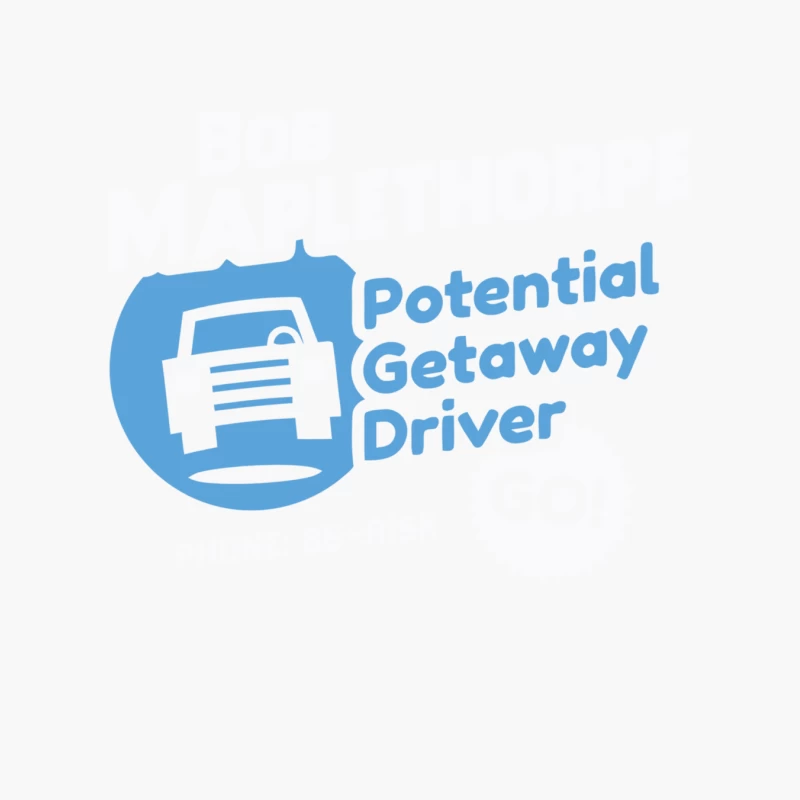 Potential Getaway Driver: Blue Car Logo Design Cotton Tote Bag