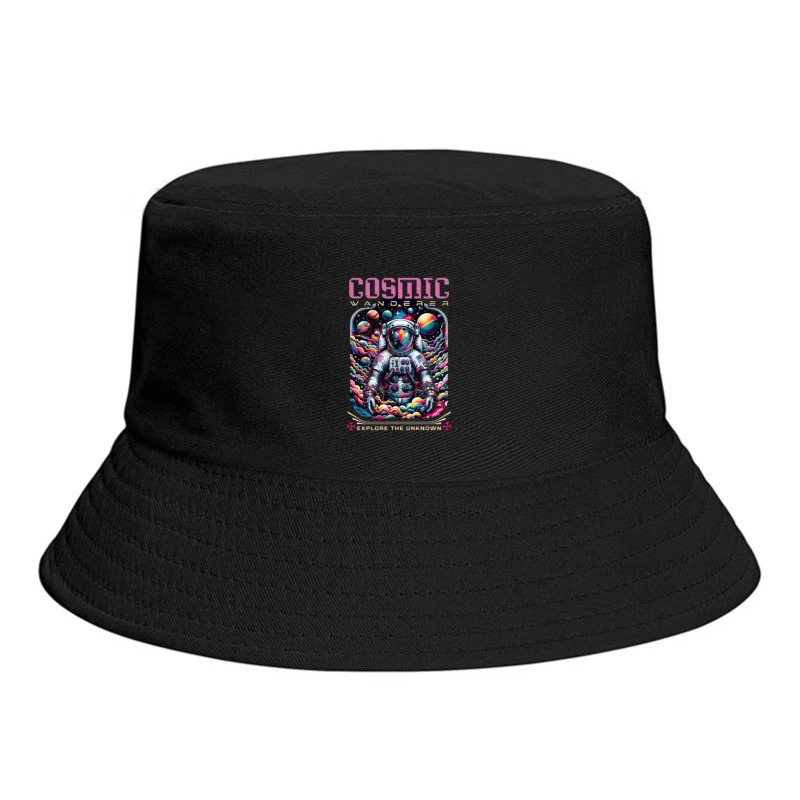 Cosmic Wanderer: Psychedelic Space Exploration Bucket Hat