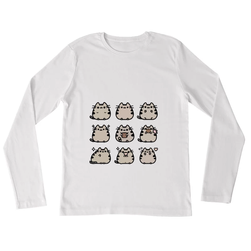 Illustrations de chats mignons Femme Manches Longues T-Shirt