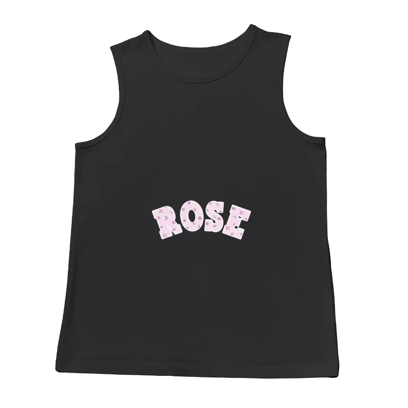 Rosa Schriftzug mit Blumenmuster Herren Tanktops
