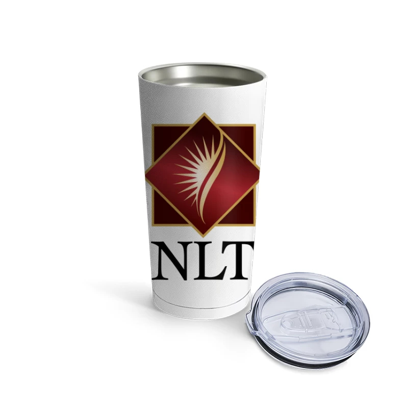 NLT Corporate Logo with Gold Diamond Design Travel Mug