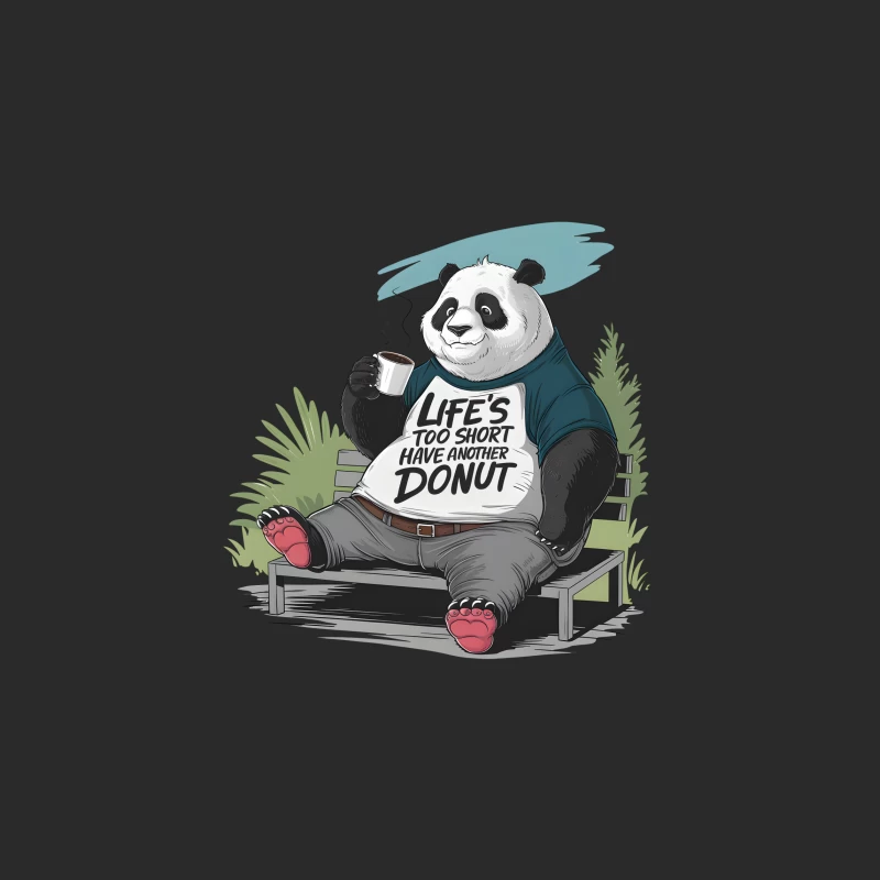 Relaxed Panda's Humorous Life Motto Baseball Cap