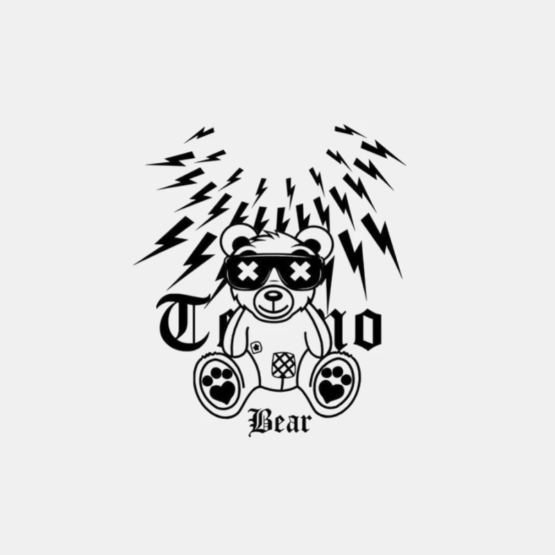 Techno Bär mit Blitzen Herren Tanktops