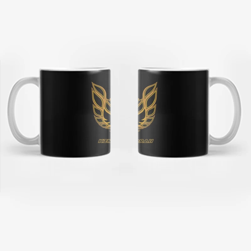 Black and Gold Phoenix King Ghidorah Emblem Logo Coffee Mug