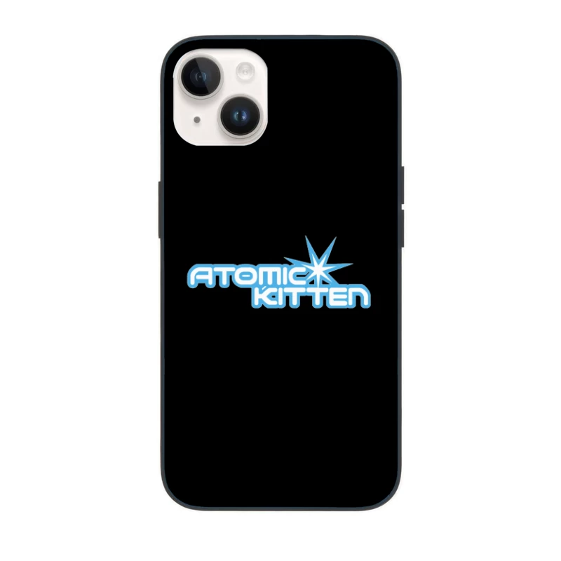 Atomic Kitten Blue Retro Logo Design iPhone Case