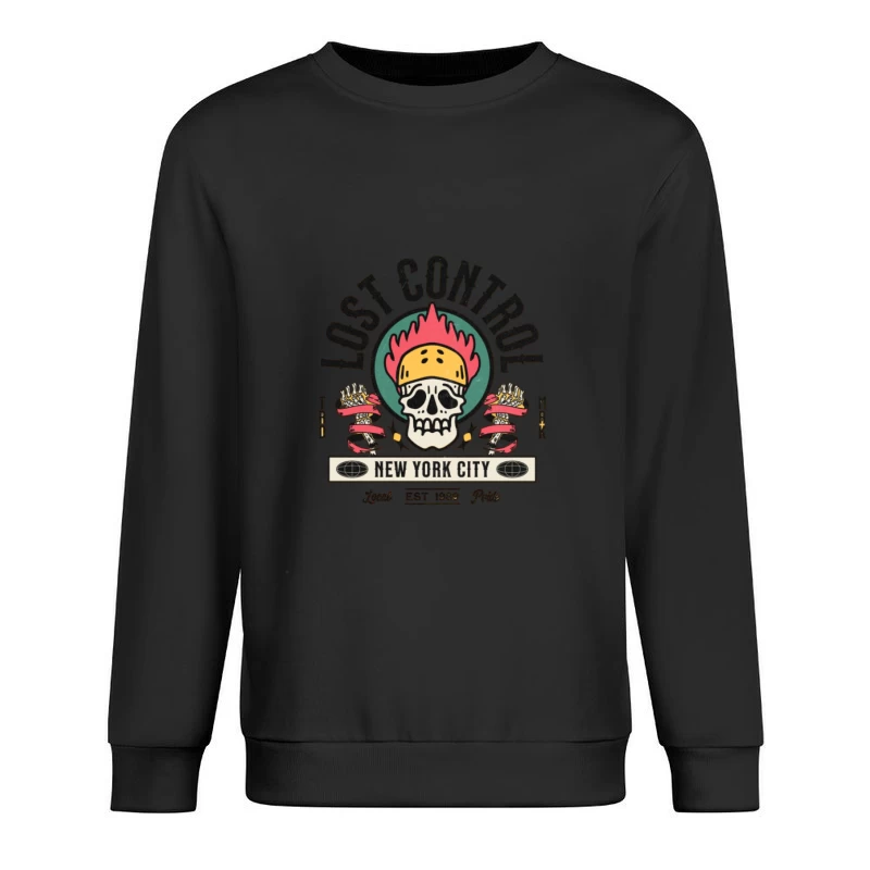 Crâne Perte de Contrôle New York Homme Sweat-shirt à enfiler
