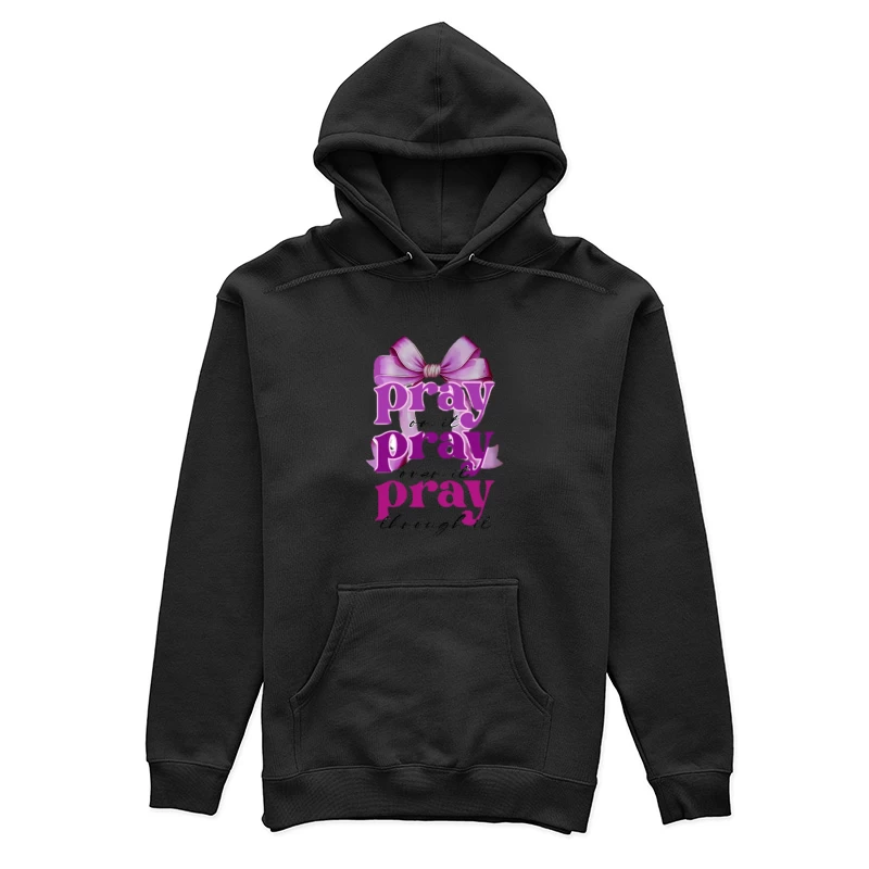Design de prière avec motif de ruban Femme Sweat à capuche