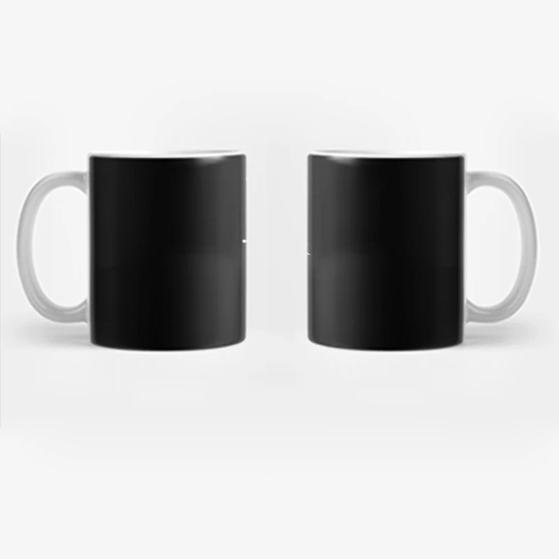 Simple Black and White Letter Sketch Coffee Mug