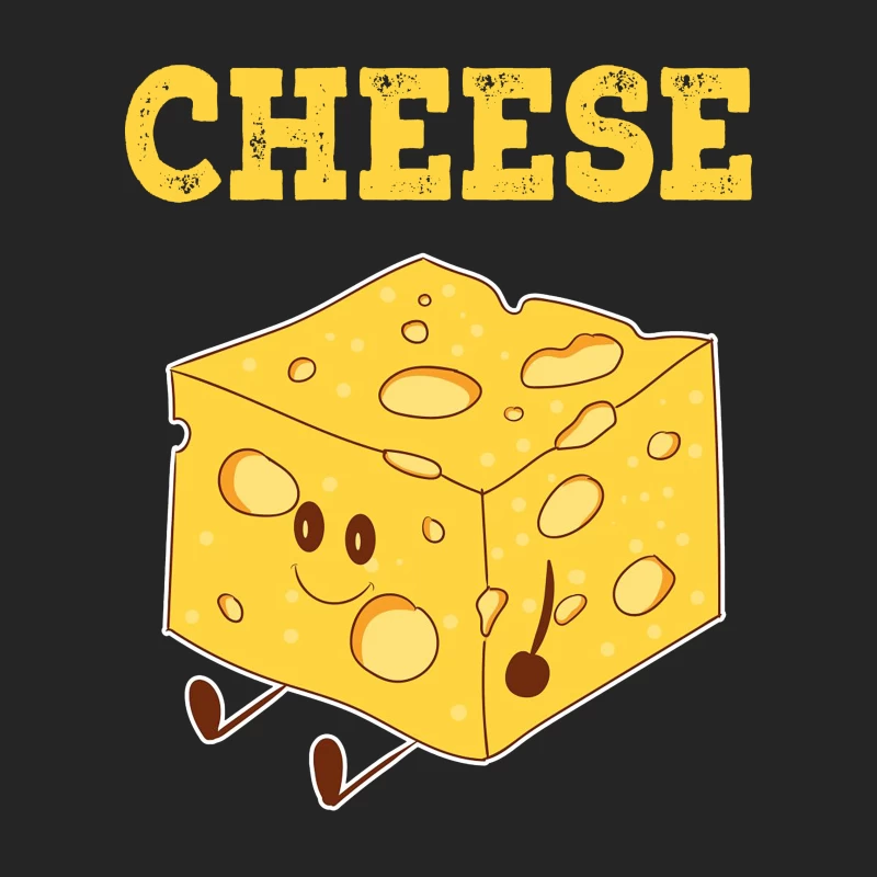 Lustiger Käse-Charakter Illustration Herren Pullover Sweatshirt