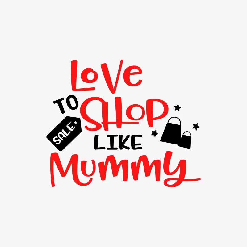 Aimer faire du shopping comme maman Homme Manches Longues T-Shirt