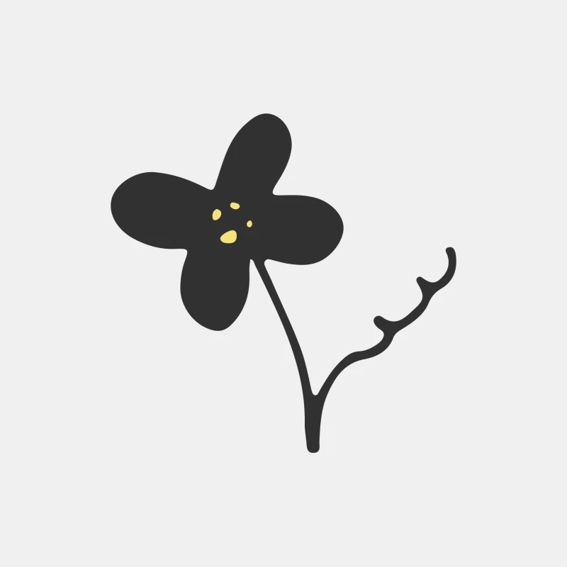 Fleur minimaliste avec points jaunes Homme Débardeur