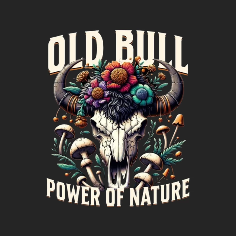 Floral Adorned Buffalo Skull: Power of Nature Male Pullover Sweatshirt