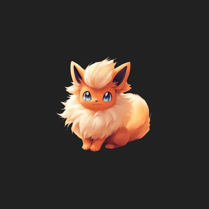 Cute Fluffy Flareon Pokemon Digital Art Bucket Hat