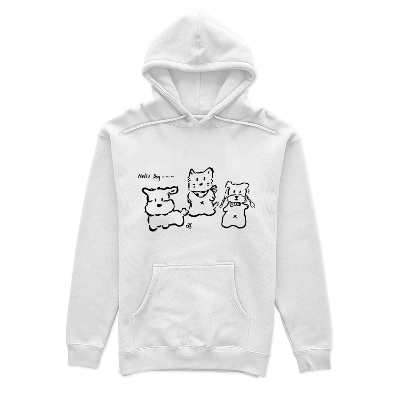 Drei niedliche Tiere in Schwarz-Weiß Damen Pullover Hoodie