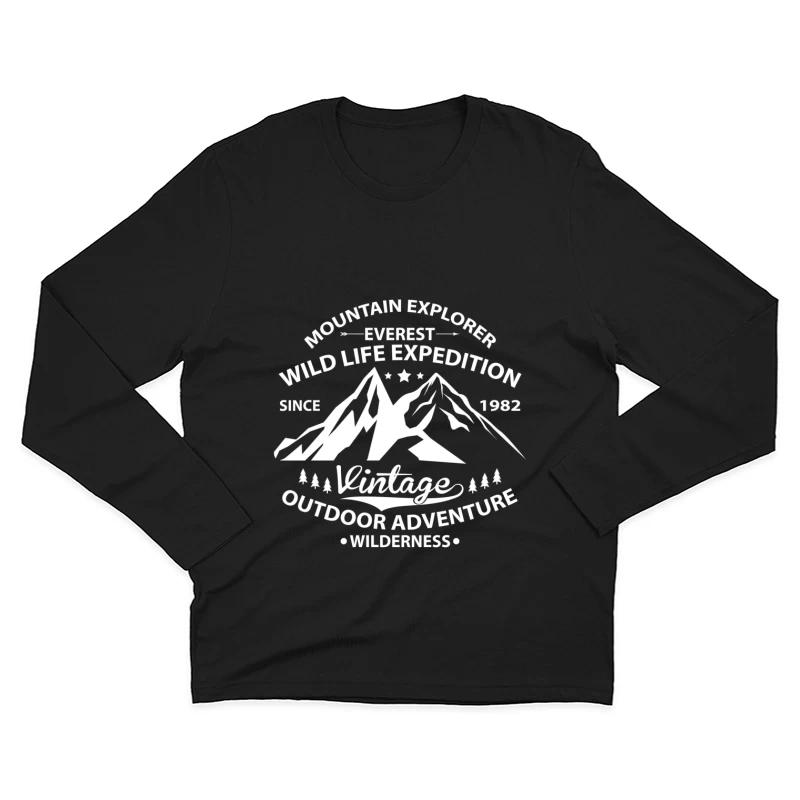 Vintage Bergabenteuer seit 1982 Herren Langarm T-Shirt