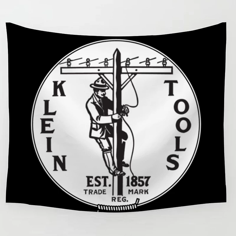 Klein Tools Vintage Lineman Logo Est. 1857 Tapestry