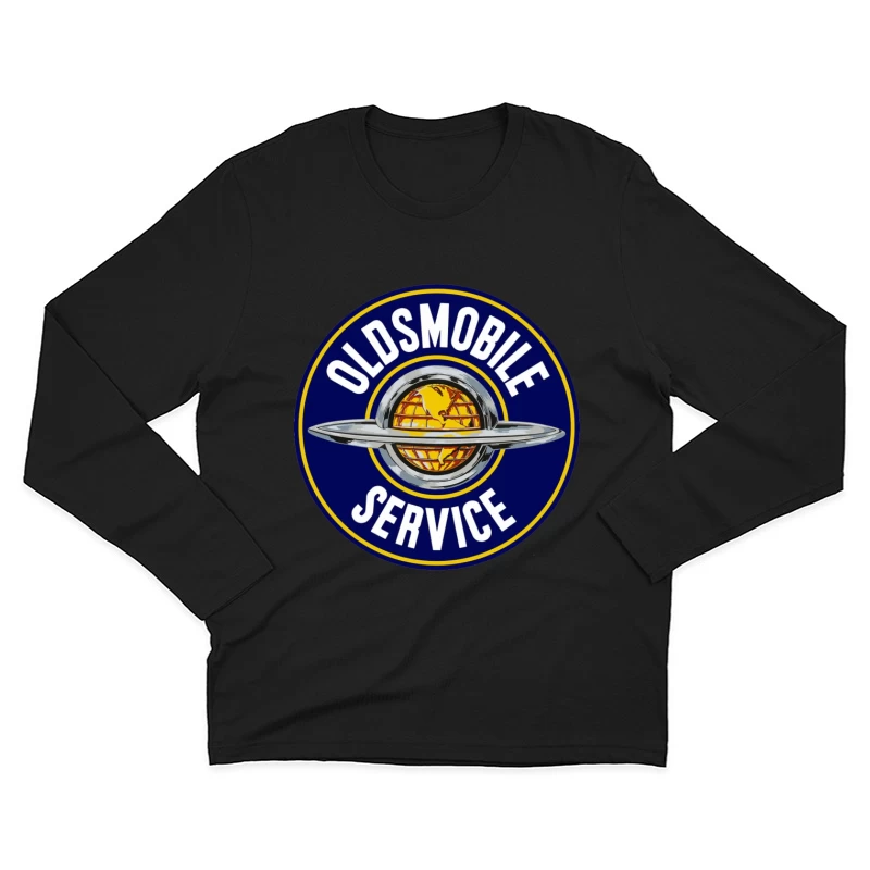 Vintage Oldsmobile Service Logo with Globe Emblem Male Long Sleeve T-Shirt