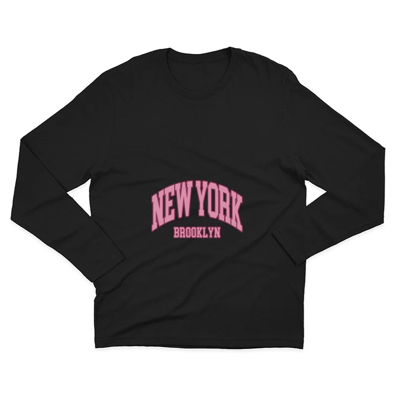 Design Graphique New York Brooklyn Homme Manches Longues T-Shirt