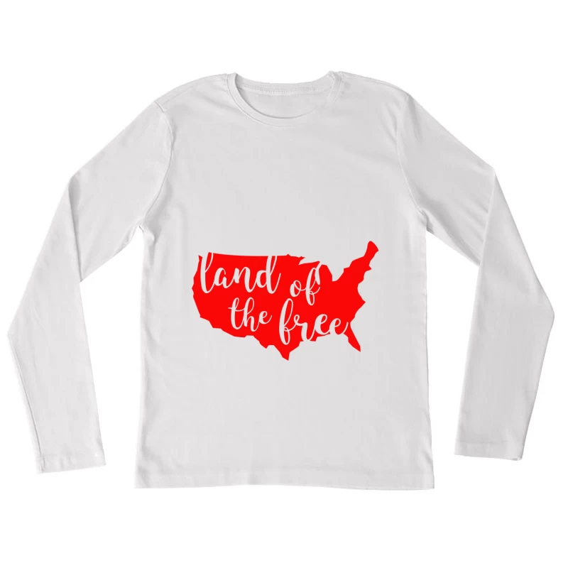 Carte patriotique des États-Unis Femme Manches Longues T-Shirt