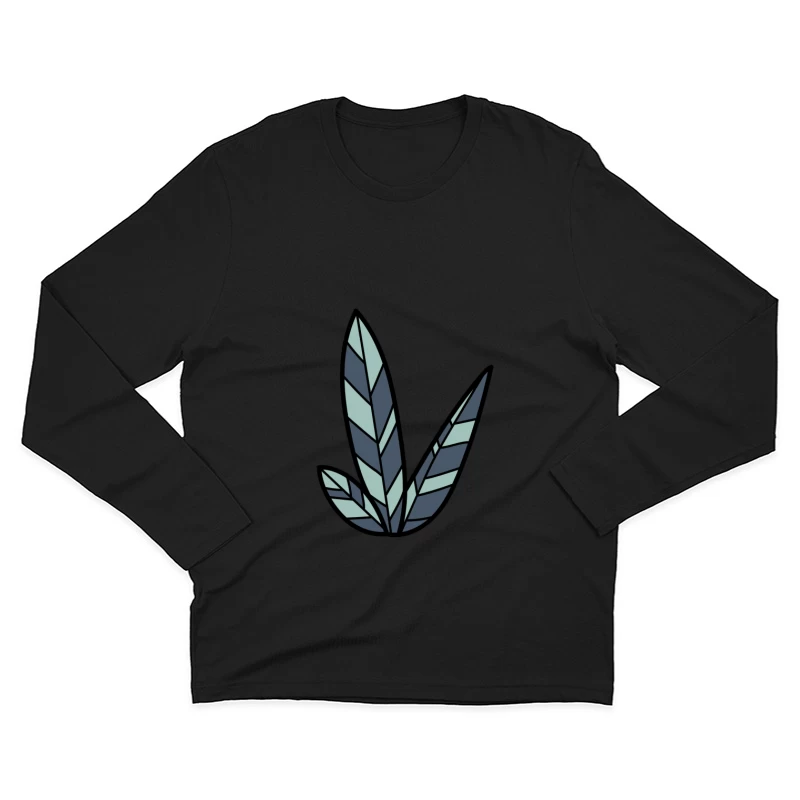 Plante géométrique en vitrail Homme Manches Longues T-Shirt